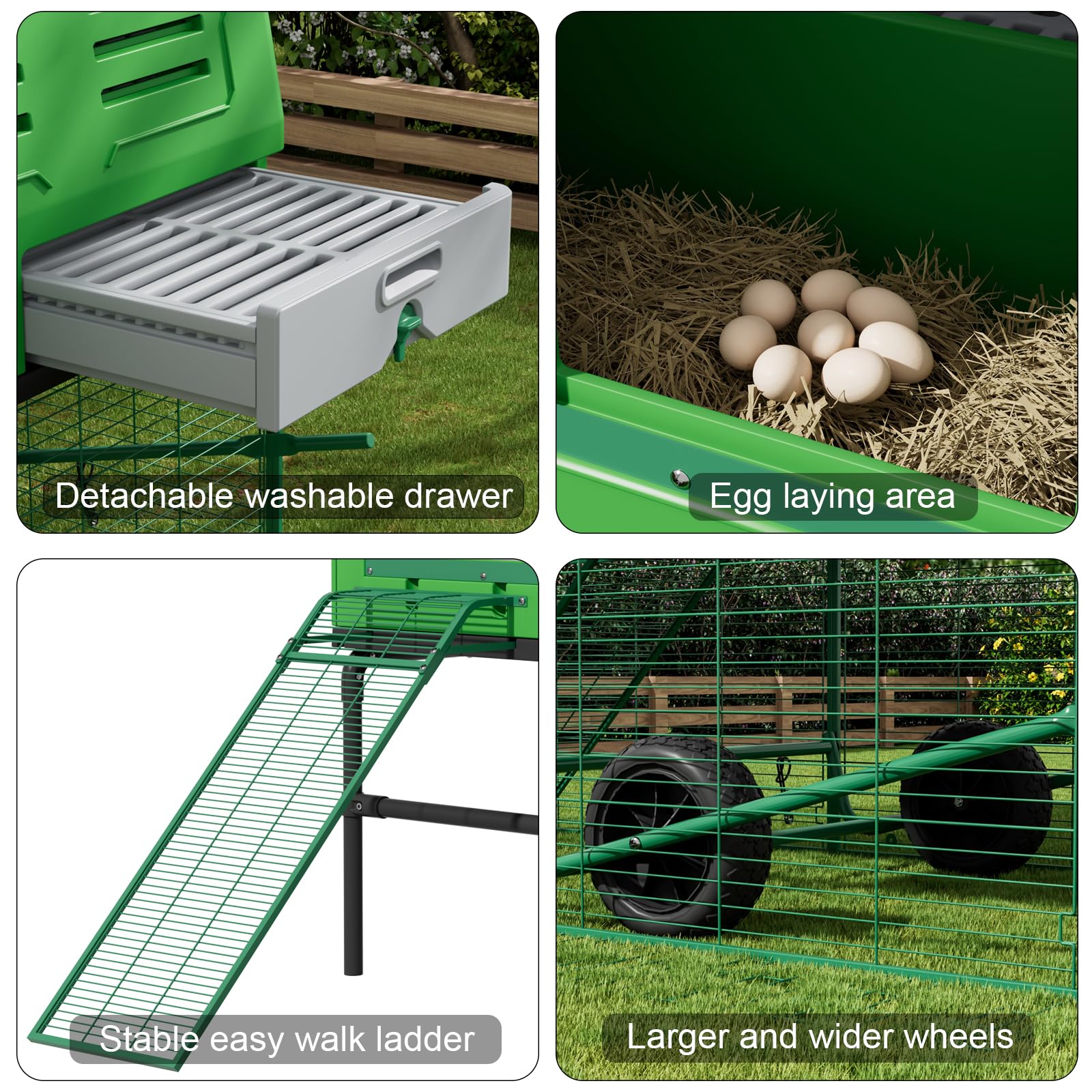 Outdoor portable chicken coop